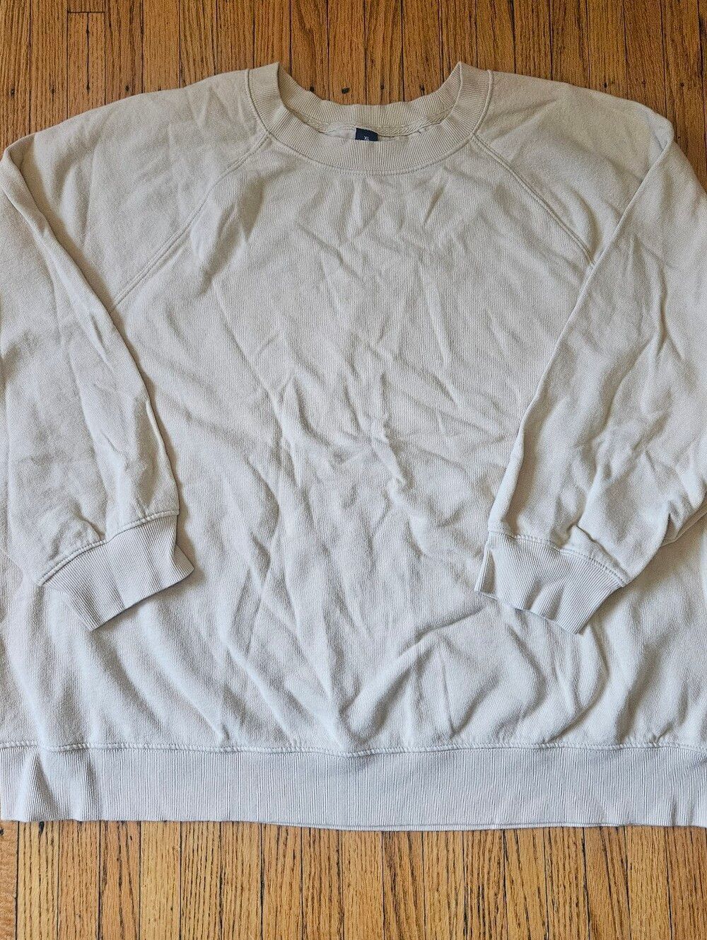 Old Navy Cream Fleece Crewneck Sweatshirt XL Oversized Cozy Pullover